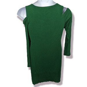 YYA Green Cold Shoulder Stretch Dress Size XL NWT
